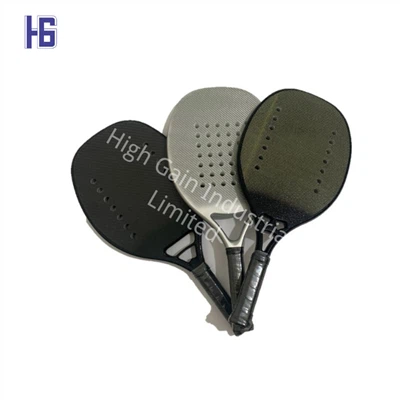 High-pèfòmans Carbon Fibre Face Beach tenis Padel